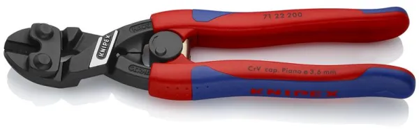 Knipex KNIPEX CoBolt® Kompaktní štípací kleště černě atramentované, se štíhlými vícesložkovými rukojeťmi 200 mm