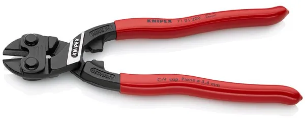 Knipex KNIPEX CoBolt® Kompaktní štípací kleště černě atramentované, potažené plastem 200 mm