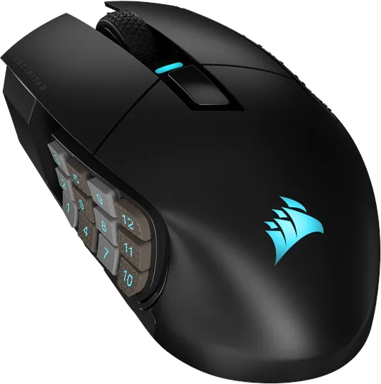 Corsair SCIMITAR ELITE WIRELESS Gaming Mouse - Myš - Optická - 16 tlačítek - Černá