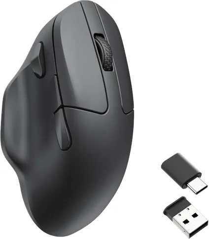 Keychron M7 1K Hz Light 63g Ergonomic Black Wirele - Herní myš - Optická - 6 tlačítek - Černá