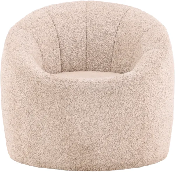 VENTURE DESIGN Warren lounge křeslo - béžová boucl�e9 tkanina