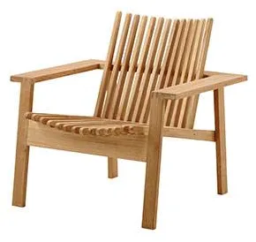 Cane-Line Amaze lounge křeslo - teak - stohovatelné